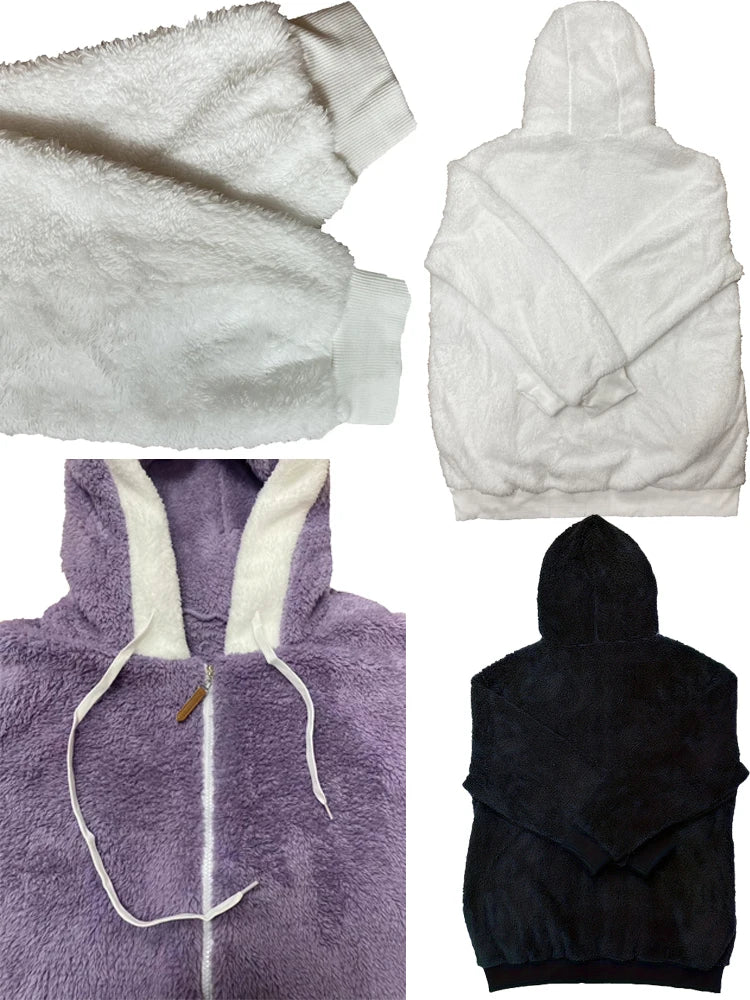 מעיל “דפנה” – מעיל פליז קאשמירי חמים עם קפוצ׳ון ורוכסן