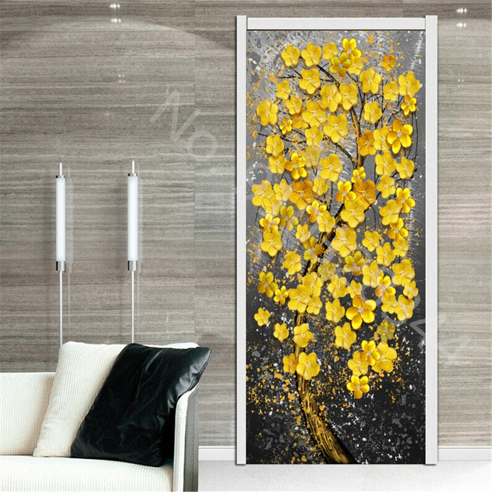 מדבקת דלת “ציור שמן 3D”