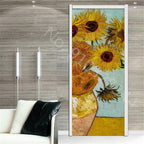 מדבקת דלת “ציור שמן 3D”