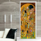 מדבקת דלת “ציור שמן 3D”