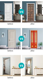 מדבקת דלת “ציור שמן 3D”