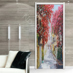 מדבקת דלת “ציור שמן 3D”