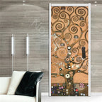 מדבקת דלת “ציור שמן 3D”