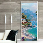 מדבקת דלת “ציור שמן 3D”