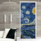 מדבקת דלת “ציור שמן 3D”