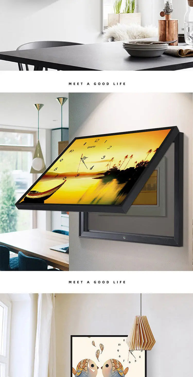 תמונת דקורציה “מסגרת מודרנית עם שעון קיר”