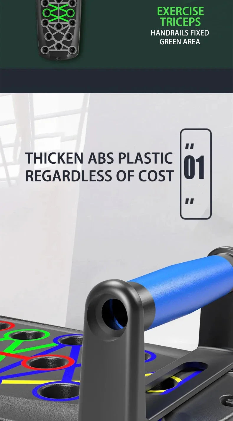 לוח שכיבות סמיכה צבעוני – מערכת אימון עליון מלאה