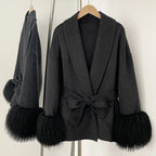 ויקטוריה - מעיל צמר שועל יוקרתי לאישה