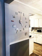 שעון קיר 3D מודרני בהדבקה עצמית