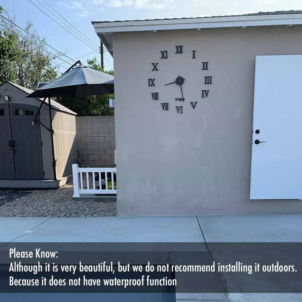 שעון קיר 3D מודרני בהדבקה עצמית