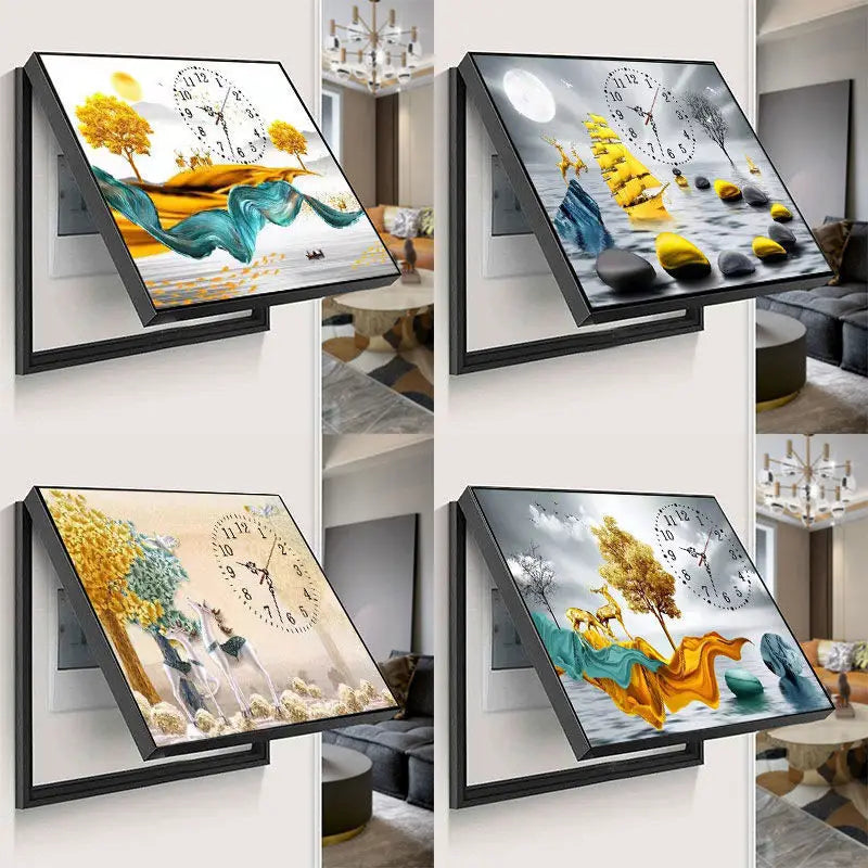 תמונת דקורציה “מסגרת מודרנית עם שעון קיר”