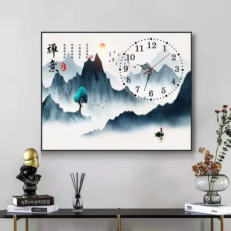 תמונת דקורציה “מסגרת מודרנית עם שעון קיר”