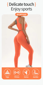 סט “ליאן” – סט יוגה מחטב עם טייץ היי־וויסט וחזיית ספורט נשית ויציבה