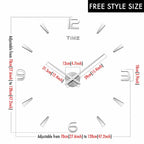 שעון קיר 3D מודרני בהדבקה עצמית