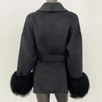 ויקטוריה - מעיל צמר שועל יוקרתי לאישה