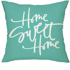 כיסוי כרית דקורטיבי עם הדפס עלי טרופיים "SWEET HOME"