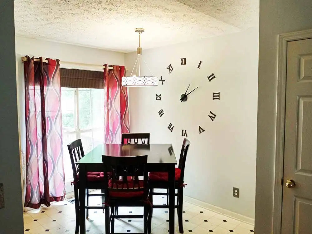 שעון קיר 3D מודרני בהדבקה עצמית