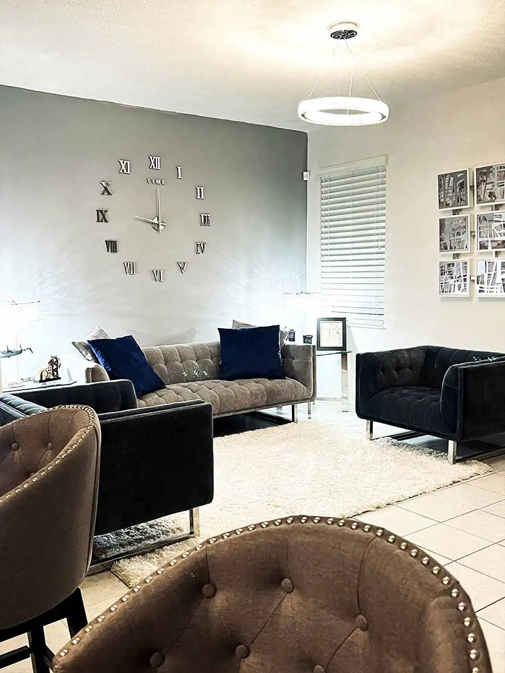 שעון קיר 3D מודרני בהדבקה עצמית