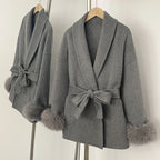 ויקטוריה - מעיל צמר שועל יוקרתי לאישה