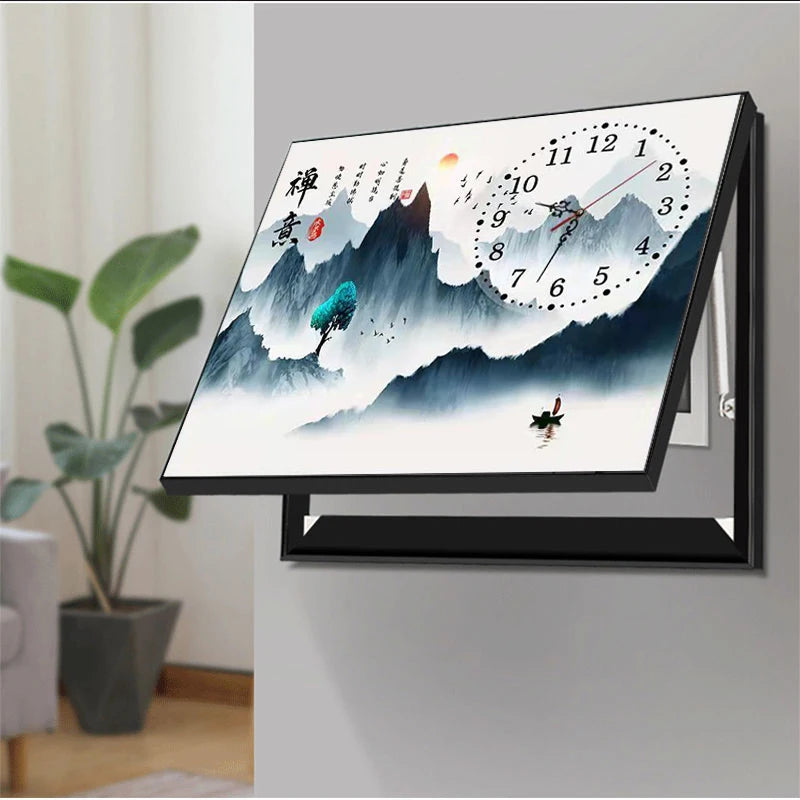 תמונת דקורציה “מסגרת מודרנית עם שעון קיר”