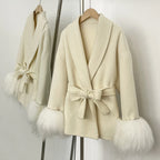 ויקטוריה - מעיל צמר שועל יוקרתי לאישה