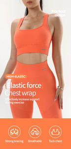 סט “ליאן” – סט יוגה מחטב עם טייץ היי־וויסט וחזיית ספורט נשית ויציבה