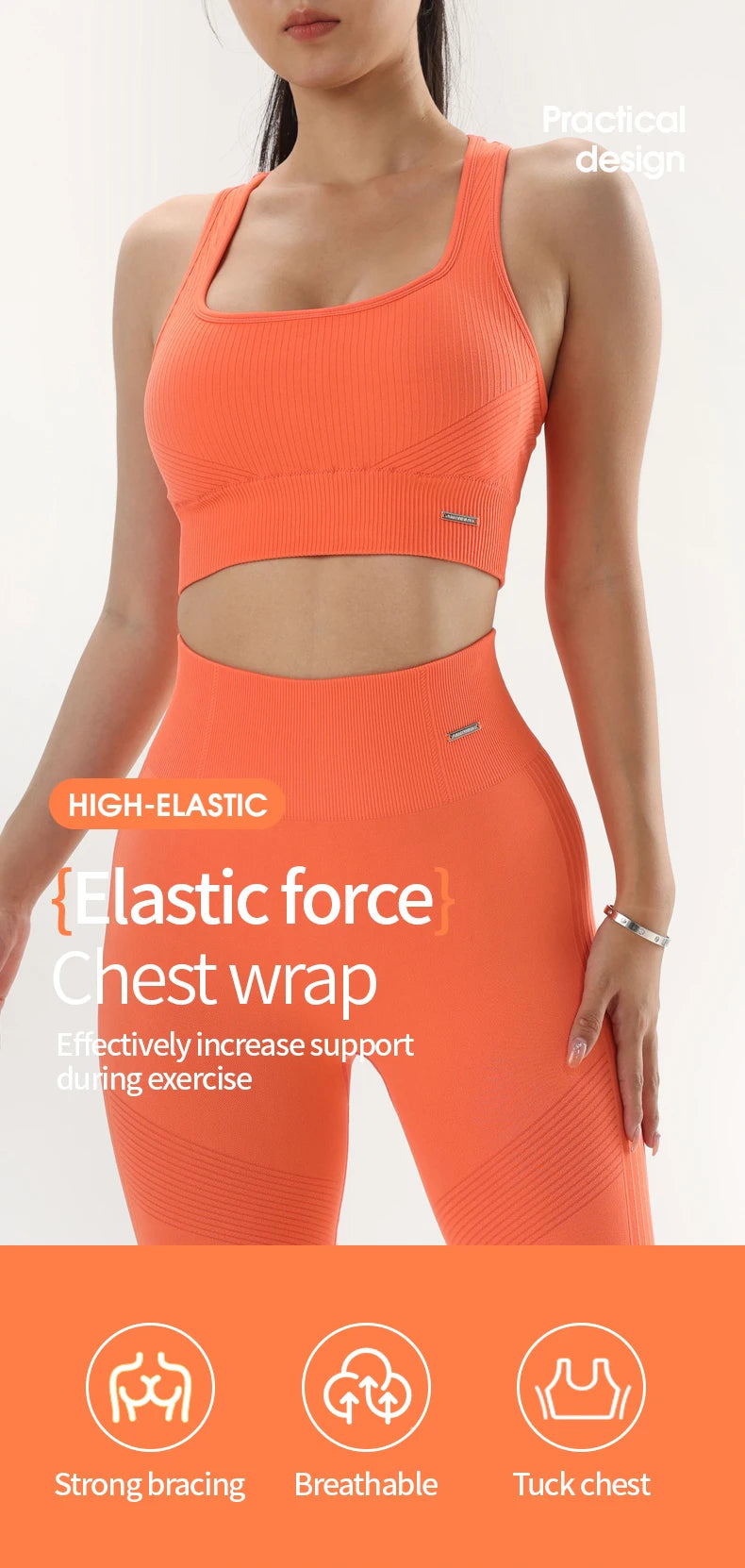 סט “ליאן” – סט יוגה מחטב עם טייץ היי־וויסט וחזיית ספורט נשית ויציבה