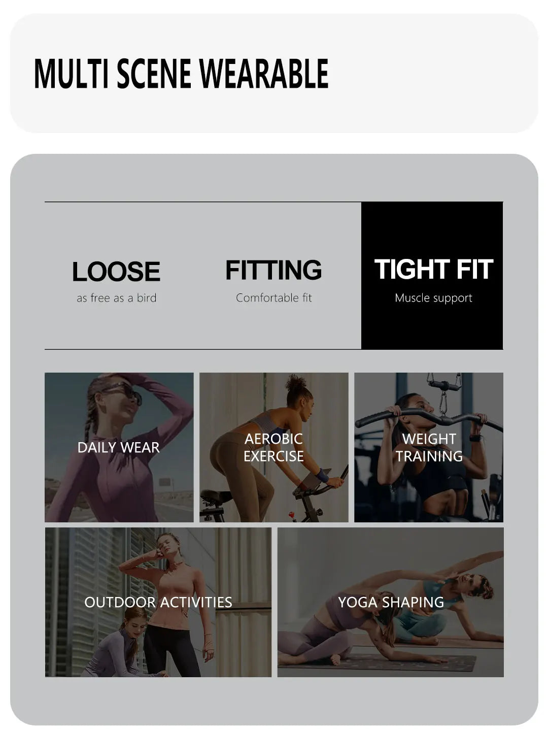 סט “אלין” – סט יוגה וריבד לנשים עם גופייה מרובעת וטייץ מחטב