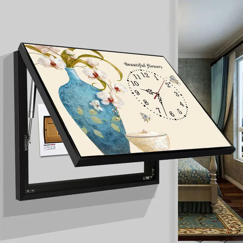 תמונת דקורציה “מסגרת מודרנית עם שעון קיר”