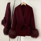 ויקטוריה - מעיל צמר שועל יוקרתי לאישה