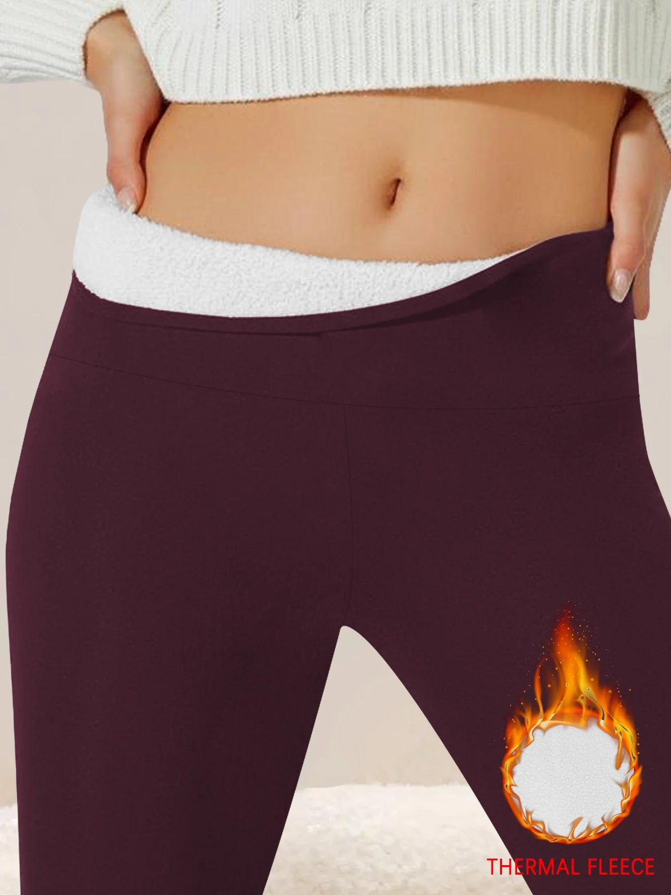 טייץ “מירה” – טייץ יוגה מחמם עם פליס פנימי וגזרה מחטבת לחורף