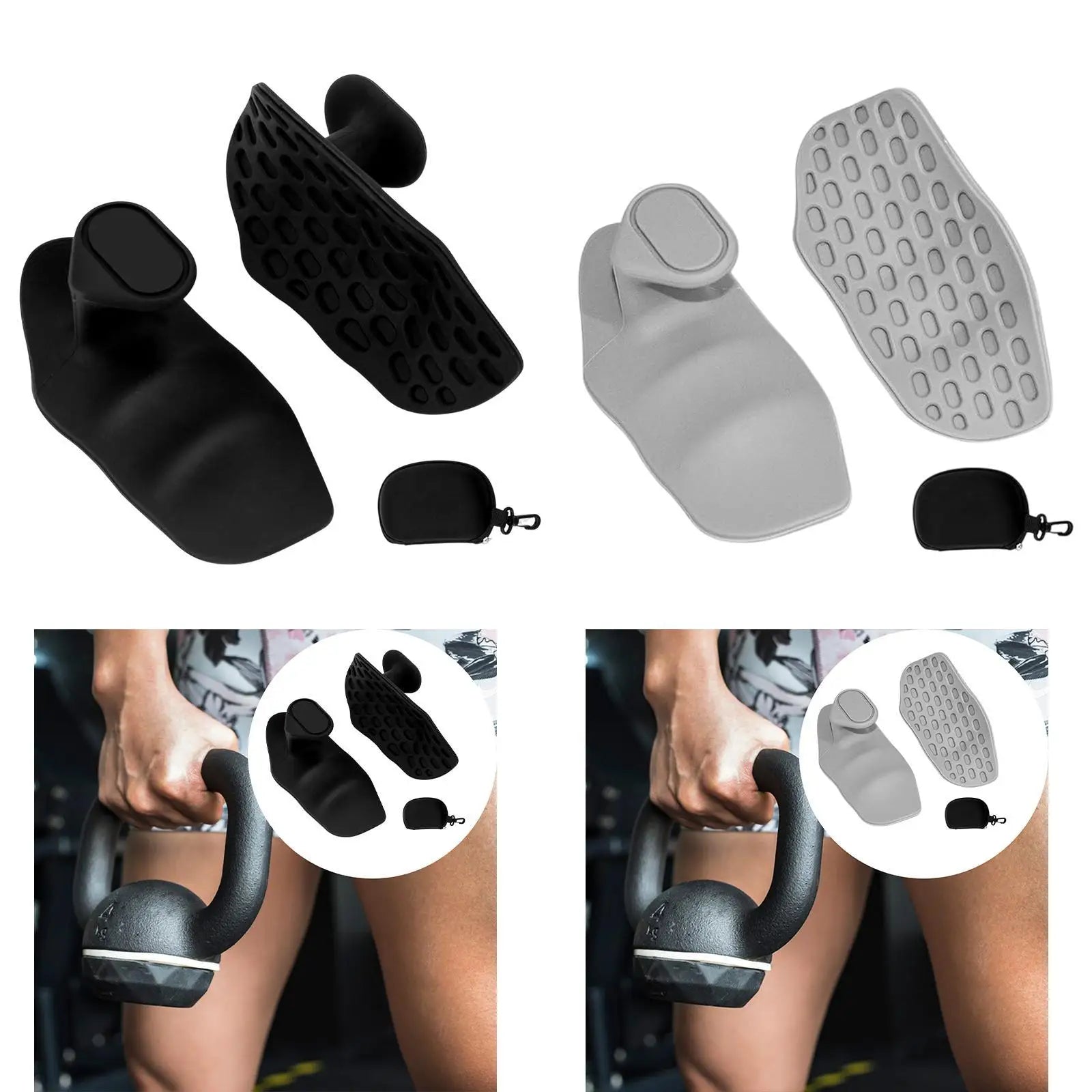 זוג גריפי סיליקון מקצועיים להרמת משקולות