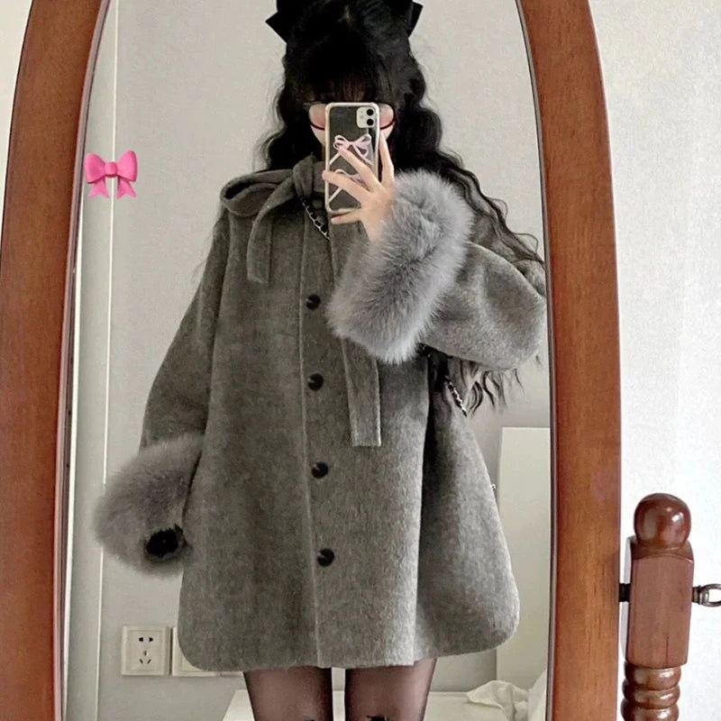 מעיל “ליאן” – מעיל חורף מתוק ואלגנטי בסגנון וינטג’ מודרני