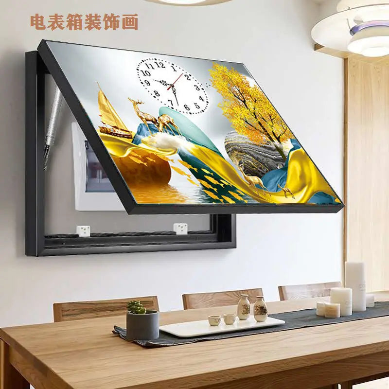 תמונת דקורציה “מסגרת מודרנית עם שעון קיר”