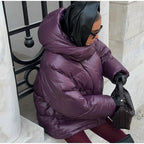 מעיל חורפי קצר לנשים – עם קפוצ׳ון, רוכסן וכפתורים