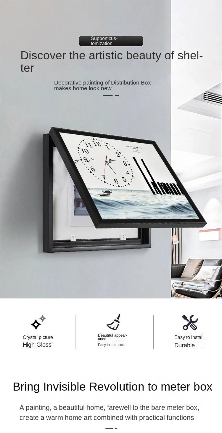 תמונת דקורציה “מסגרת מודרנית עם שעון קיר”