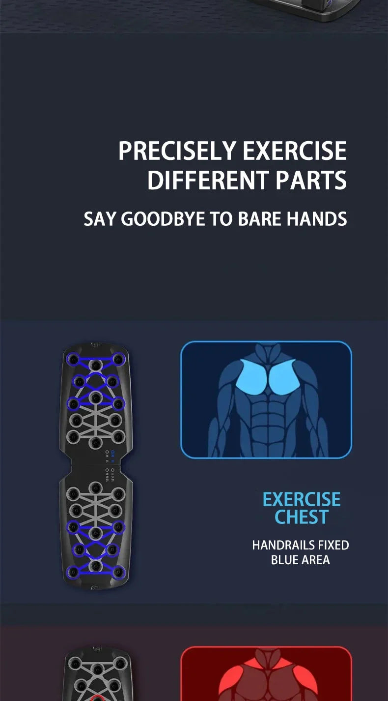 לוח שכיבות סמיכה צבעוני – מערכת אימון עליון מלאה