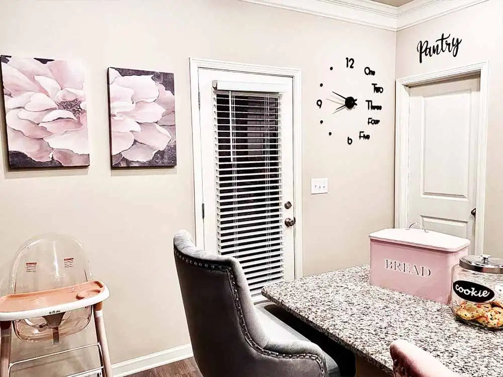 שעון קיר 3D מודרני בהדבקה עצמית