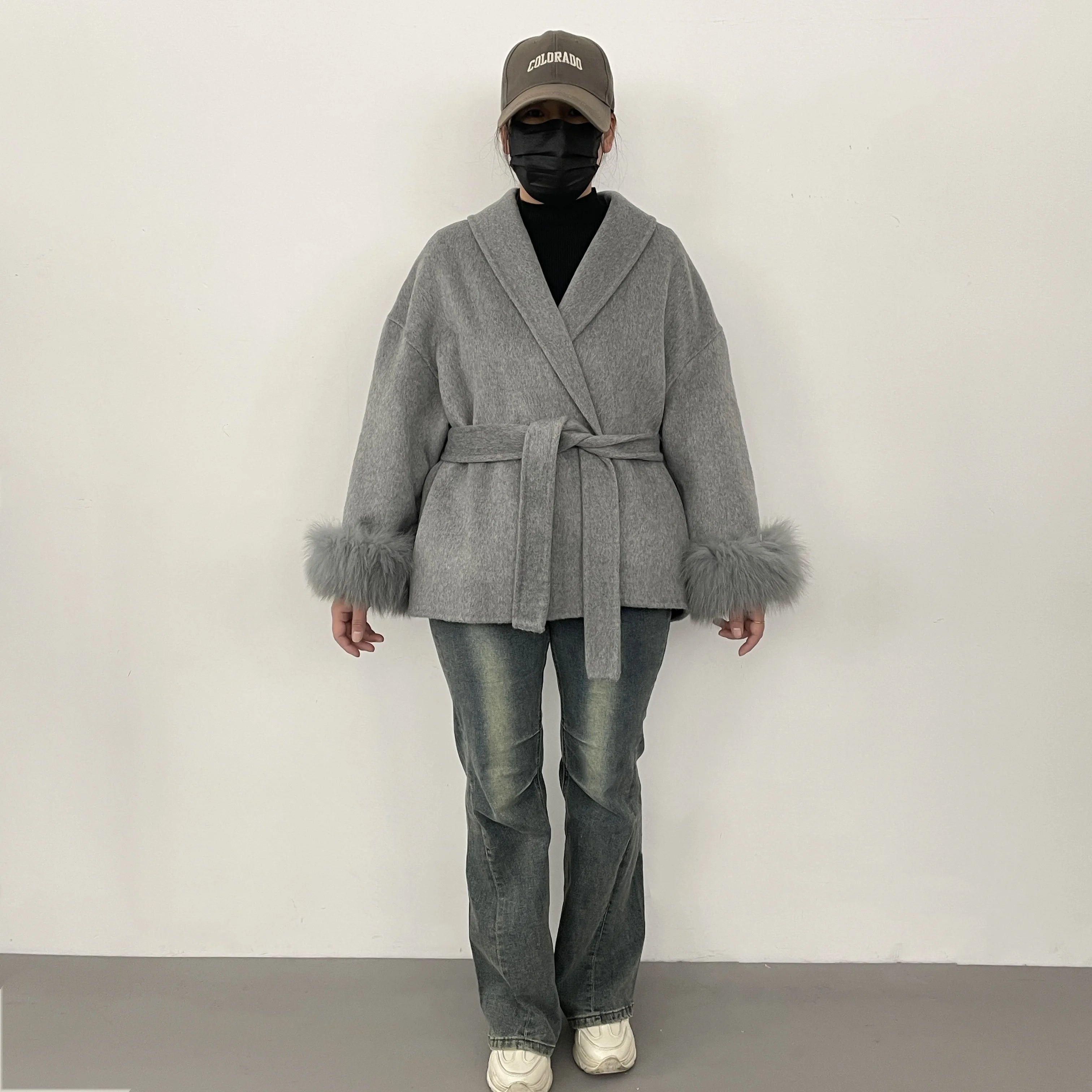 ויקטוריה - מעיל צמר שועל יוקרתי לאישה