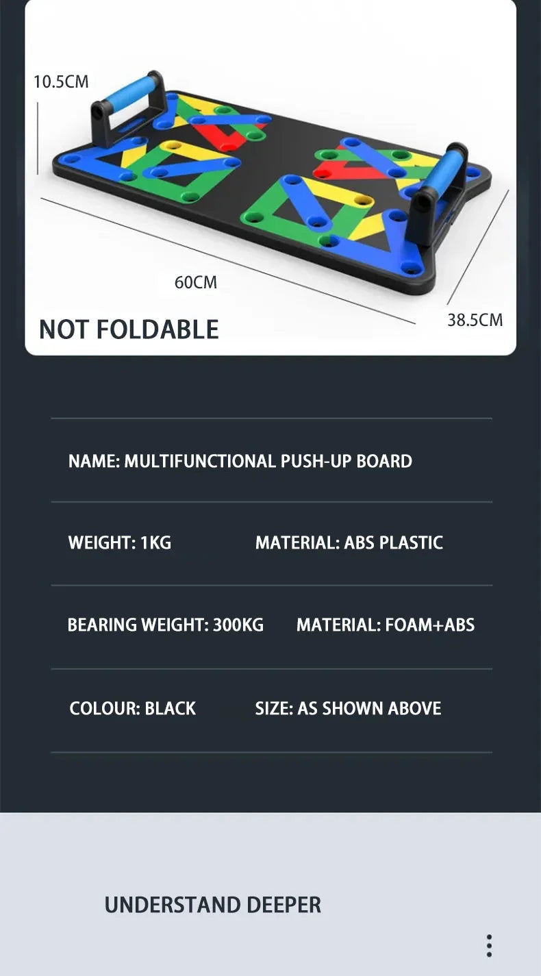 לוח שכיבות סמיכה צבעוני – מערכת אימון עליון מלאה