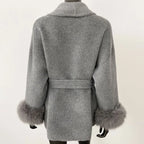 ויקטוריה - מעיל צמר שועל יוקרתי לאישה