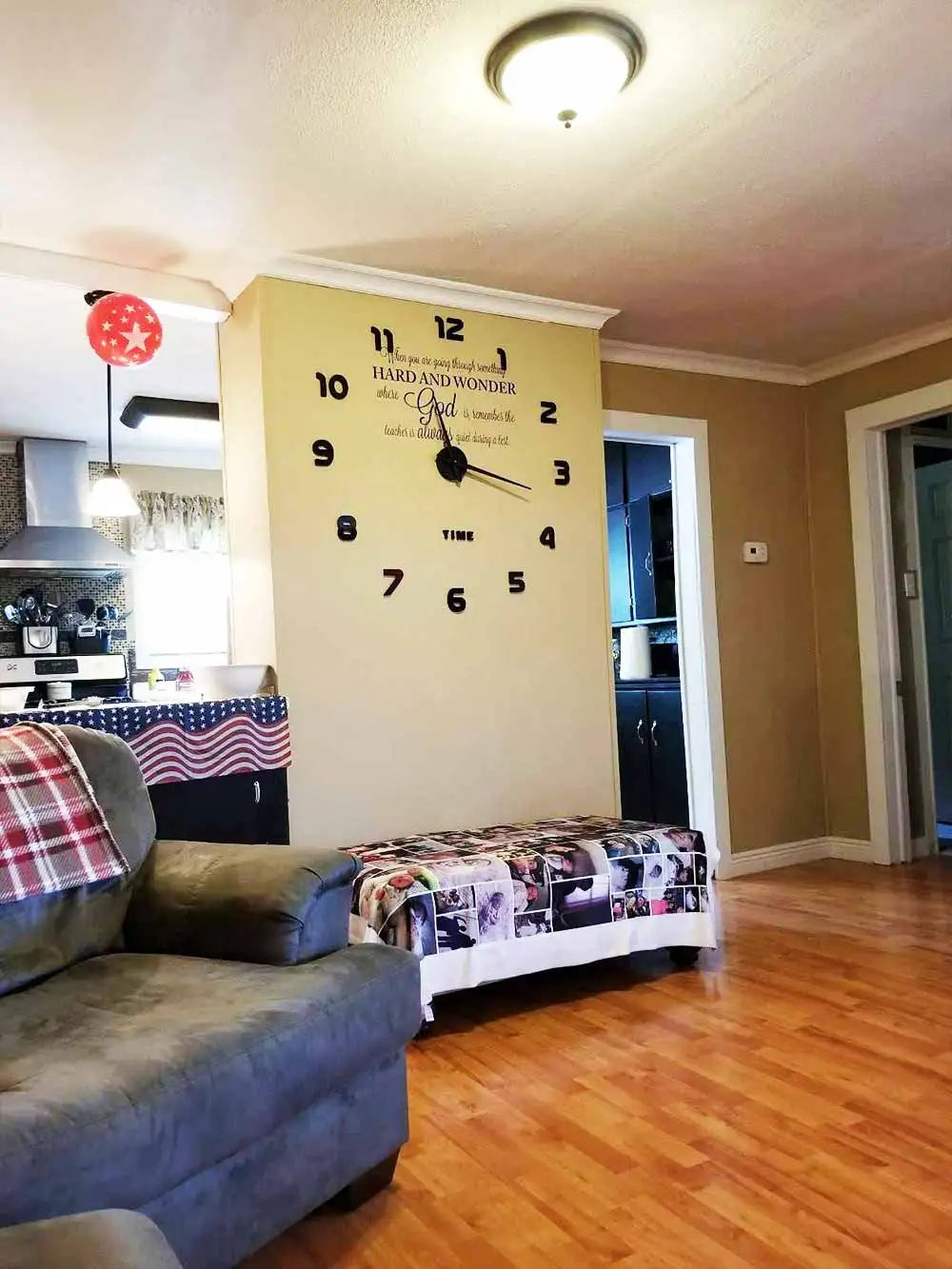 שעון קיר 3D מודרני בהדבקה עצמית