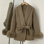 ויקטוריה - מעיל צמר שועל יוקרתי לאישה