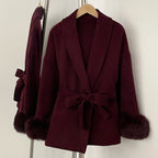 ויקטוריה - מעיל צמר שועל יוקרתי לאישה