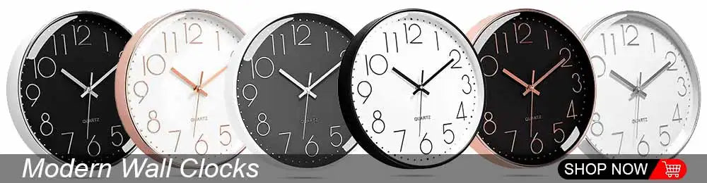 שעון קיר 3D מודרני בהדבקה עצמית