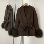 ויקטוריה - מעיל צמר שועל יוקרתי לאישה