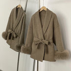 ויקטוריה - מעיל צמר שועל יוקרתי לאישה