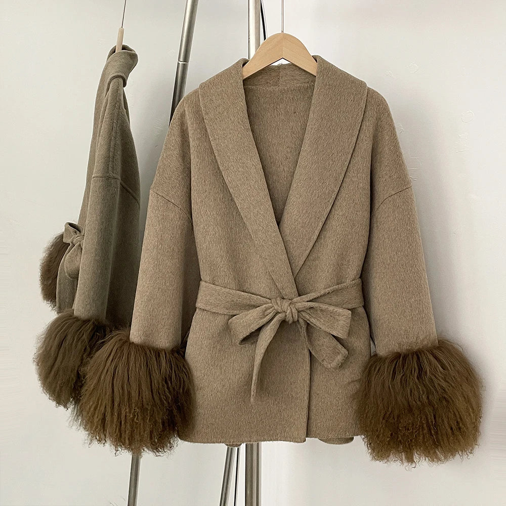 ויקטוריה - מעיל צמר שועל יוקרתי לאישה
