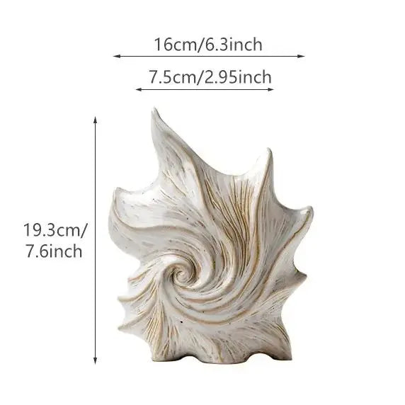 אגרטל קונכייה "גלי" מקרמיקה בעיצוב מודרני