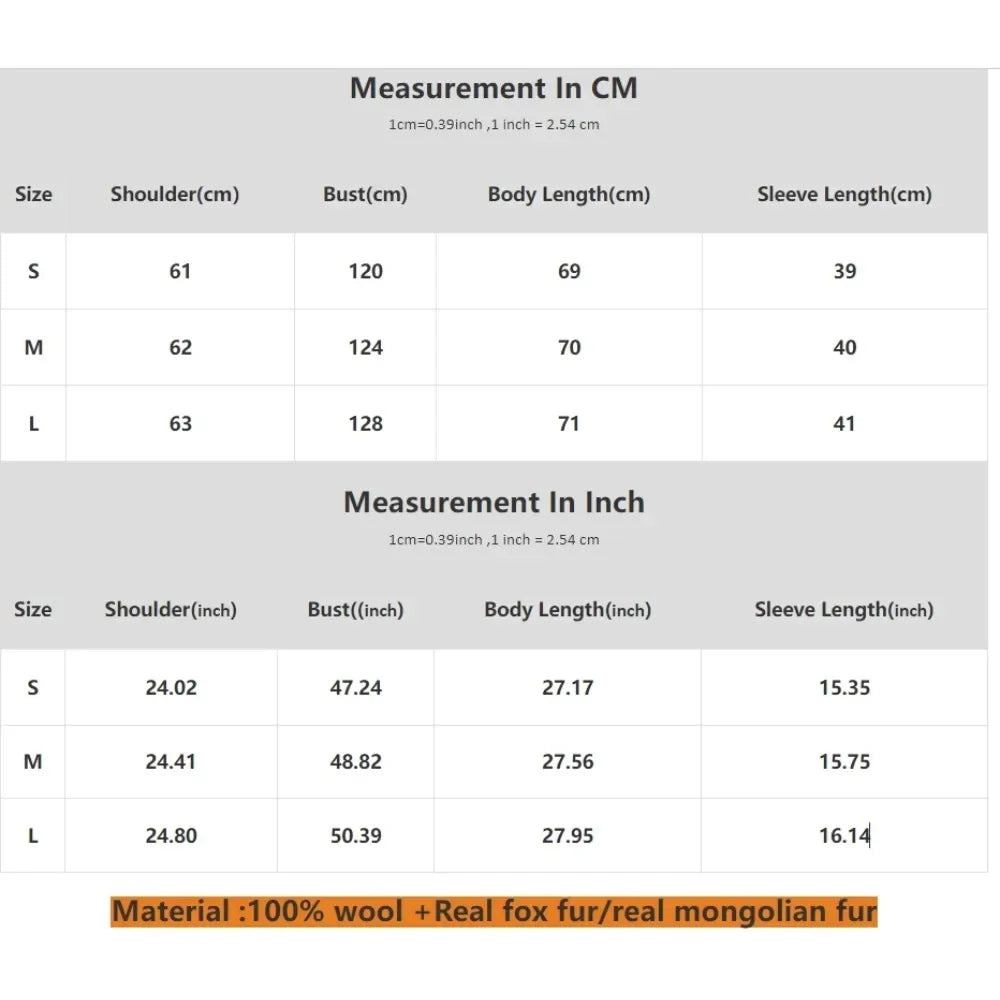 ויקטוריה - מעיל צמר שועל יוקרתי לאישה